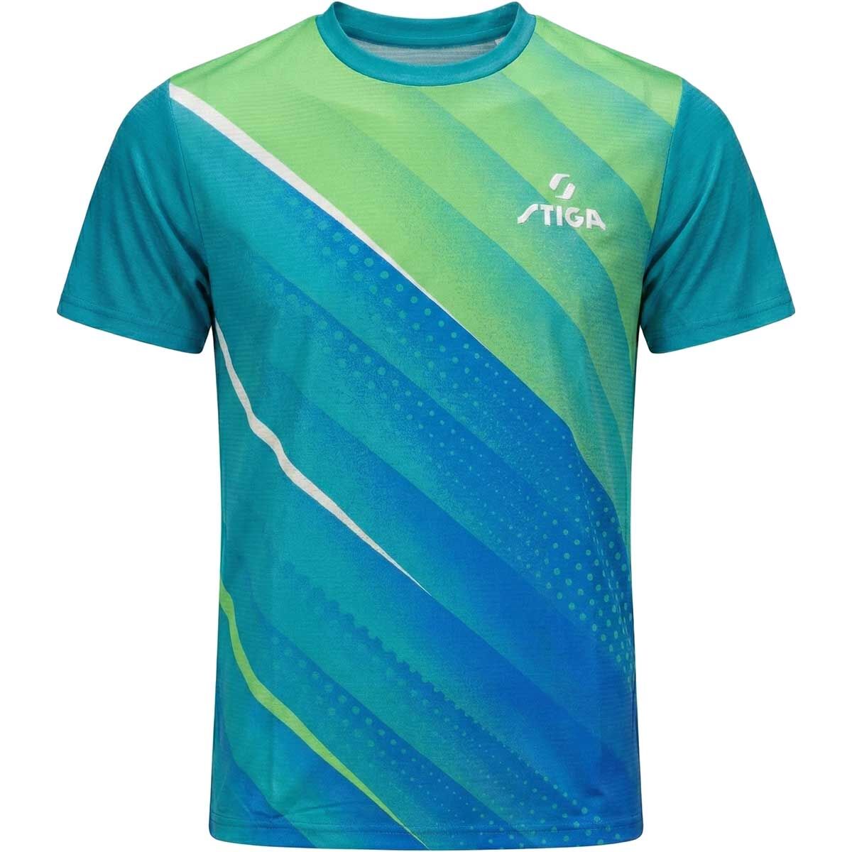 Stiga T-Shirt Carrera Bleu/Vert