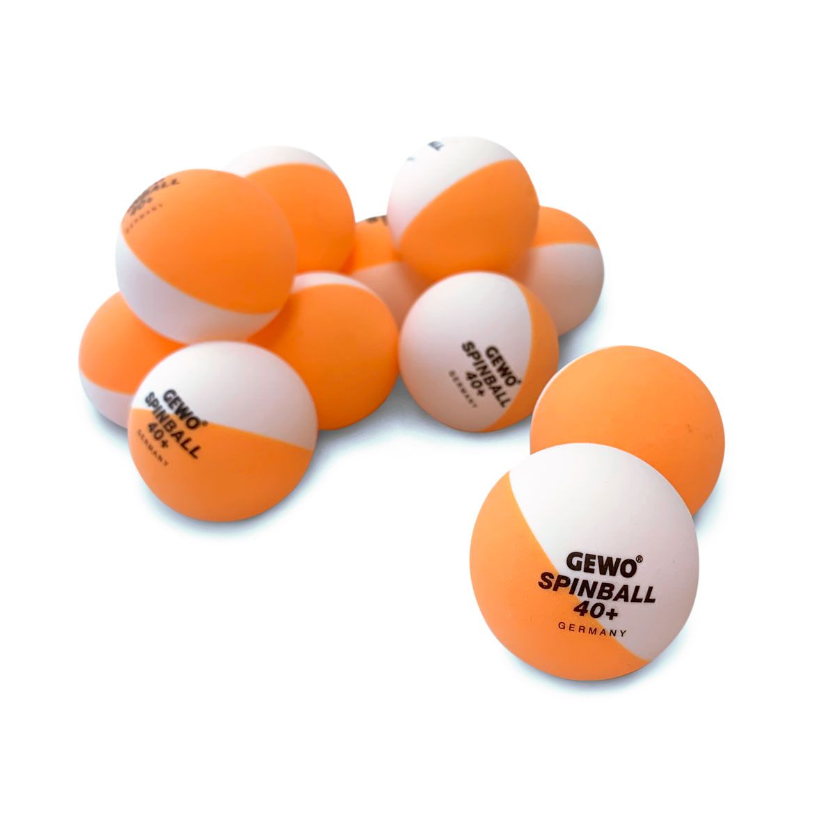 GEWO Spinballs 40+ (Lot de 12) – Balles de Tennis de Table Bicolores