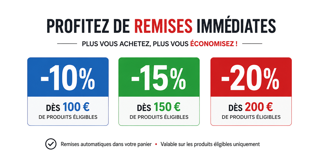 Nos remises progressives : achetez plus, économisez plus !