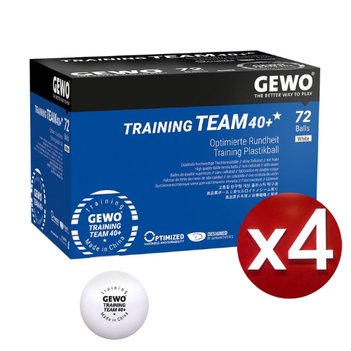 72 Balles GEWO Training Team 40+ 1 étoile ×4 PACK